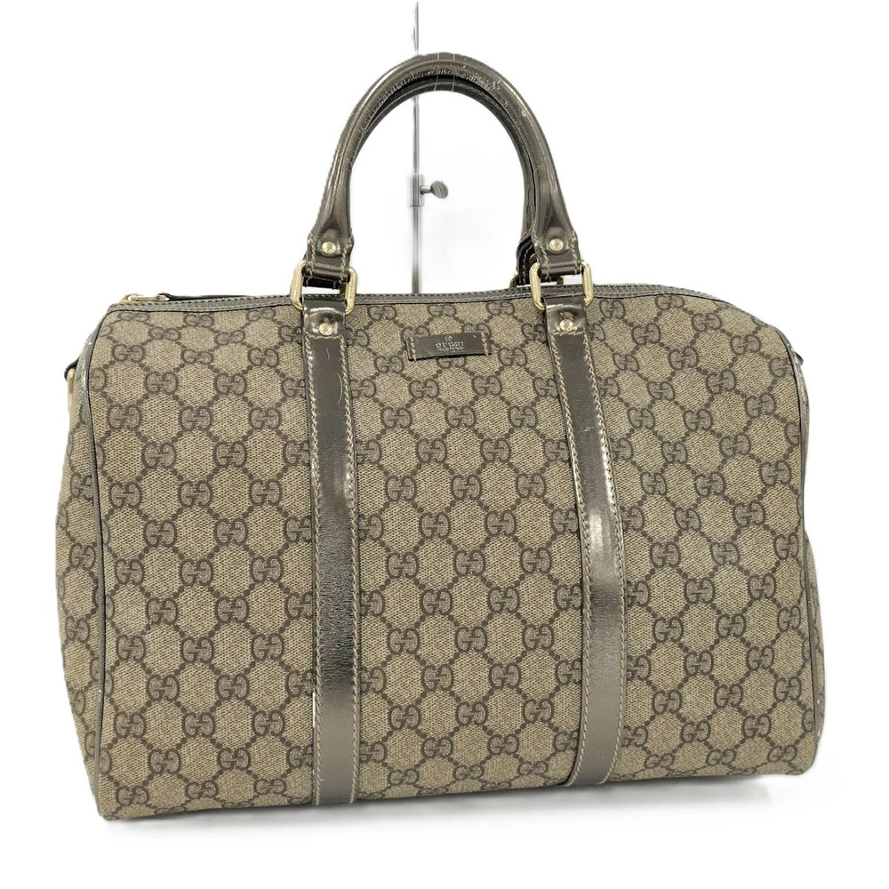 Gucci Handbag Boston Bag GG Supreme Leather Brown